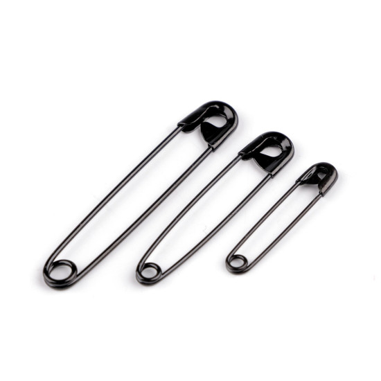 Épingles à nourrice, assortiment de tailles - Nickel (50 Bottes) Épingles à nourrice, assortiment de tailles - Nickel (50 Bottes)