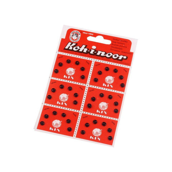Metal snap fasteners, size 2/0 - Nickel (6 Cards)
