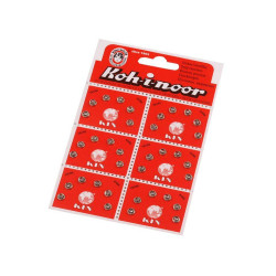 Metal snap fasteners, size 2/0 - Nickel (6 Cards)