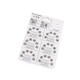 Metal snap fasteners, size 1 and 2 - Black (6 Cards)