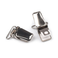Metal suspender clip width 20 mm - Nickel (100 Pieces)