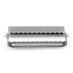Adjustable suspender slider / adjuster with teeth, width 20; 24; 30; 40 mm - Nickel (200 Pieces)
