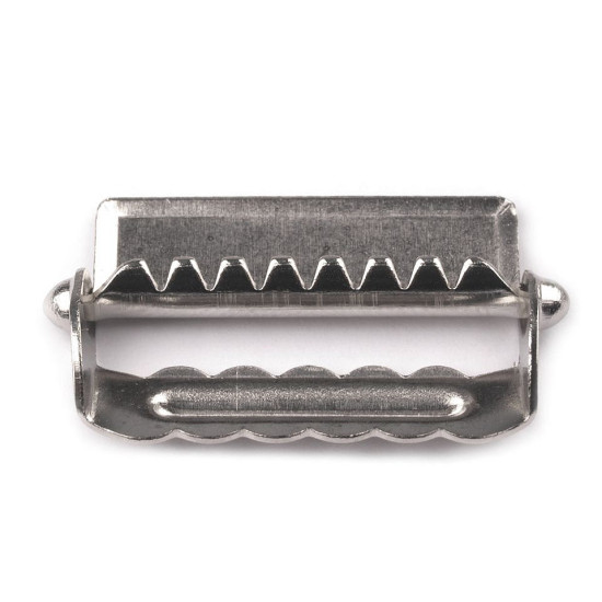 Adjustable suspender slider / adjuster with teeth, width 20; 24; 30; 40 mm - Nickel (20 Pieces) Adjustable suspender slider / adjuster with teeth, width 20; 24; 30; 40 mm - Nickel (20 Pieces)