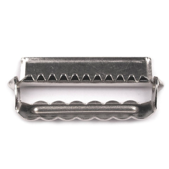Adjustable suspender slider / adjuster with teeth, width 20; 24; 30; 40 mm - Nickel (20 Pieces) Adjustable suspender slider / adjuster with teeth, width 20; 24; 30; 40 mm - Nickel (20 Pieces)