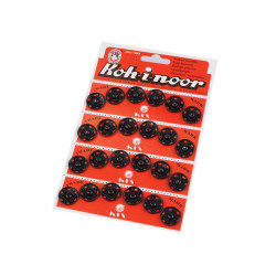 Metal snap fasteners, size 7 - Black (4 Cards)