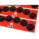 Metal snap fasteners, size 7 - Black (4 Cards)