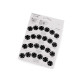 Metal snap fasteners, size 7 - Black (4 Cards)