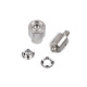 Aufsatz zum nieten von ösen, innen-ø 5,5 und 7 mm - Silber (1 Set) Aufsatz zum nieten von ösen, innen-ø 5,5 und 7 mm - Silber (1 Set)