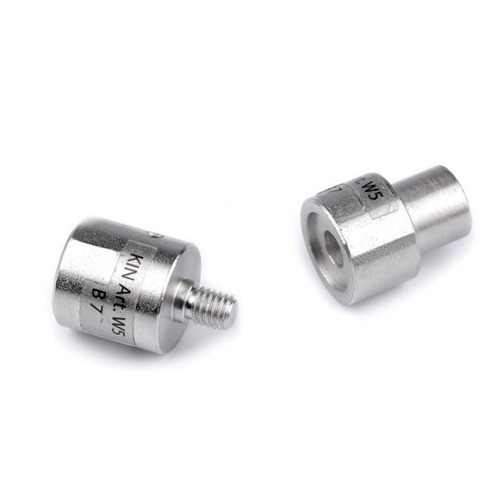 Aufsatz zum nieten von ösen, innen-ø 5,5 und 7 mm - Silber (1 Set) Aufsatz zum nieten von ösen, innen-ø 5,5 und 7 mm - Silber (1 Set)