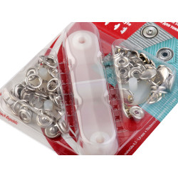 Roland style ø11 mm for thin fabrics, nickel - Nickel (1 Card)