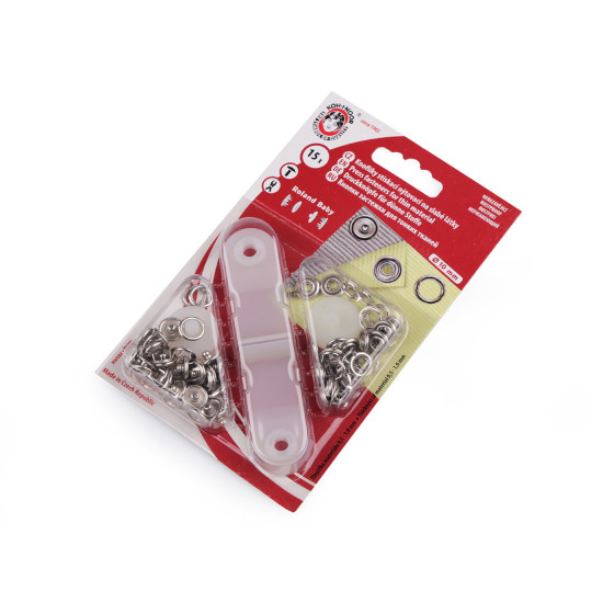 Roland baby ø10 mm for thin fabrics - Nickel (1 Card) Roland baby ø10 mm for thin fabrics - Nickel (1 Card)