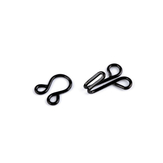 Haftki odzieżowe rozmiar 10+8 mm - Czarny (100 Pary)