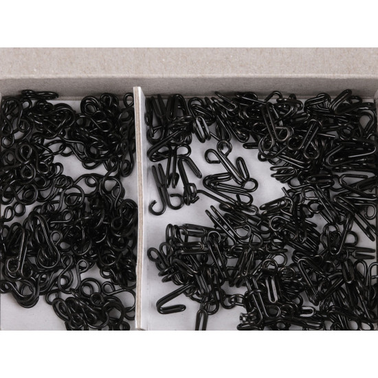 Haftki odzieżowe rozmiar 10+8 mm - Czarny (100 Pary)