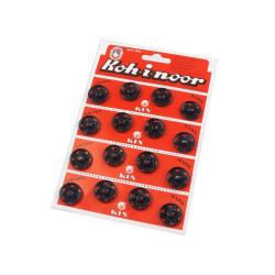 Metal snap fasteners size 8 - Black (4 Cards)
