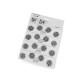 Metal snap fasteners size 8 - Black (4 Cards)
