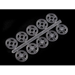 Felvarrható műanyag patent / összenyomható gomb ø7mm - ø 15 mm - Transparent (100 Csokrok)