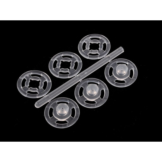 Felvarrható műanyag patent / összenyomható gomb ø7mm - ø 15 mm - Transparent (400 Csokrok) Felvarrható műanyag patent / összenyomható gomb ø7mm - ø 15 mm - Transparent (400 Csokrok)