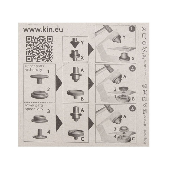 Metal snaps ø15 mm for thick fabrics, nickel - Nickel (1 Card) Metal snaps ø15 mm for thick fabrics, nickel - Nickel (1 Card)