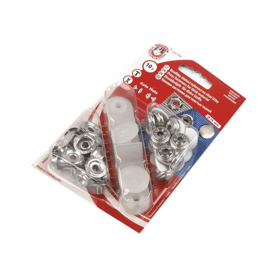 Metal snaps ø15 mm for thick fabrics, colored varnish - Paris blue (1 Card) Metal snaps ø15 mm for thick fabrics, colored varnish - Paris blue (1 Card)