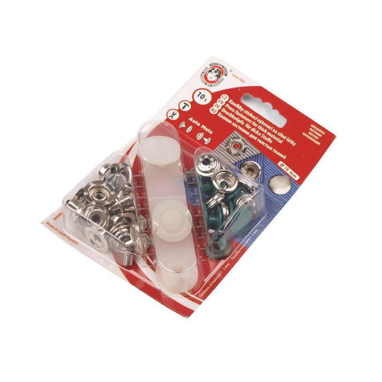 Metal snaps ø15 mm for thick fabrics, colored varnish - Paris blue (1 Card) Metal snaps ø15 mm for thick fabrics, colored varnish - Paris blue (1 Card)