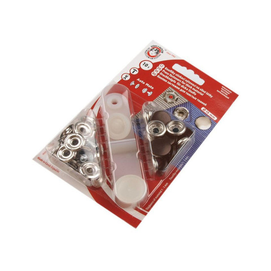 Metal snaps ø15 mm for thick fabrics, colored varnish - Paris blue (1 Card) Metal snaps ø15 mm for thick fabrics, colored varnish - Paris blue (1 Card)