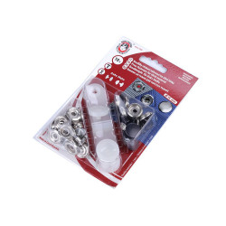 Metal snaps ø15 mm for thick fabrics, colored varnish - Paris blue (1 Card)