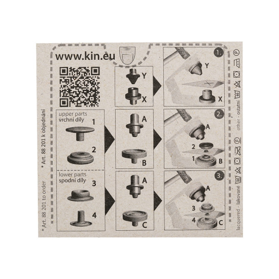 Metal snaps ø15 mm for thick fabrics, gold - Gold lt. (1 Card) Metal snaps ø15 mm for thick fabrics, gold - Gold lt. (1 Card)