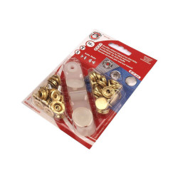 Metal snaps ø15 mm for thick fabrics, gold - Gold lt. (1 Card)