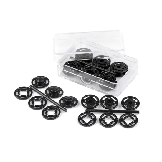 Felvarrható műanyag patent / összenyomható gomb ø7 mm - ø15 mm - Transparent (20 Kártyák) Felvarrható műanyag patent / összenyomható gomb ø7 mm - ø15 mm - Transparent (20 Kártyák)