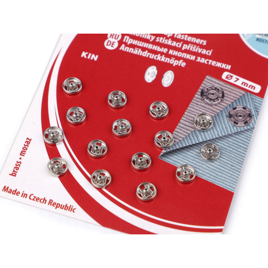 Metal snap fasteners - Nickel (1 Card) Metal snap fasteners - Nickel (1 Card)