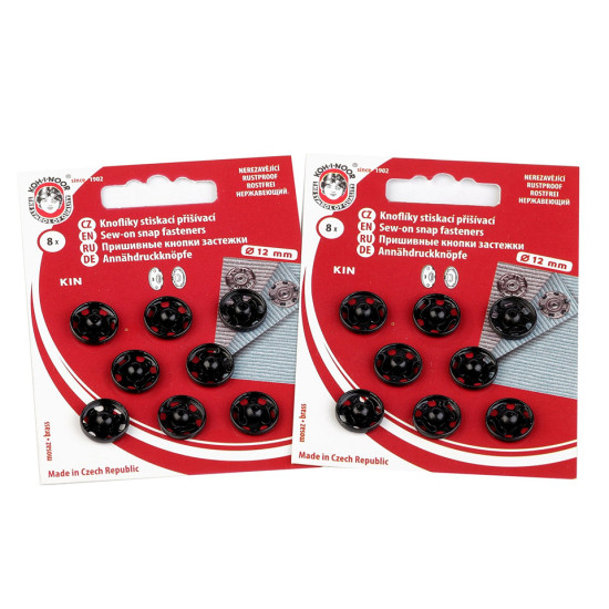 Metal snap fasteners - Nickel (1 Card) Metal snap fasteners - Nickel (1 Card)