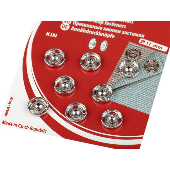 Metal snap fasteners - Nickel (1 Card) Metal snap fasteners - Nickel (1 Card)