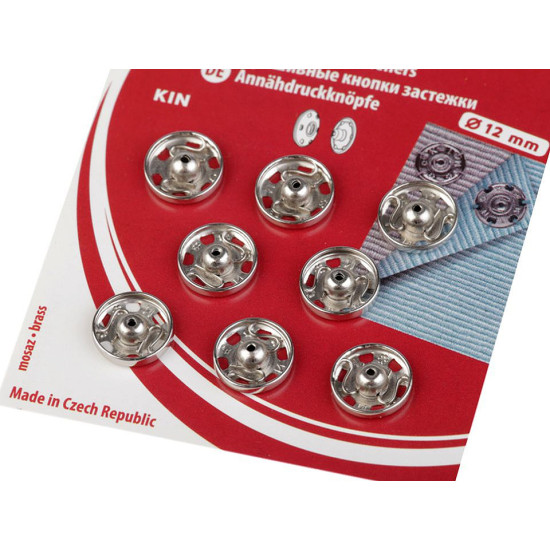 Metal snap fasteners - Nickel (1 Card) Metal snap fasteners - Nickel (1 Card)