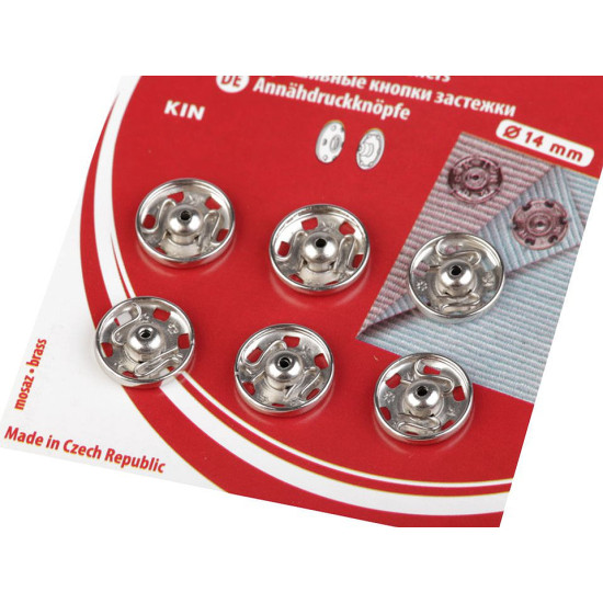 Metal snap fasteners - Nickel (1 Card) Metal snap fasteners - Nickel (1 Card)