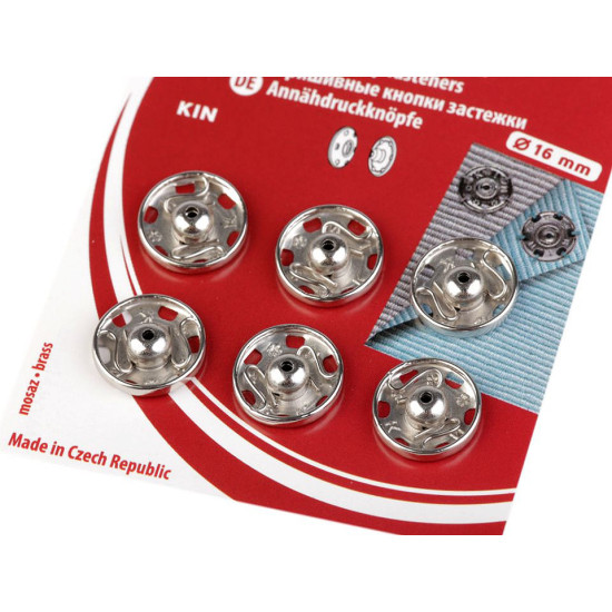 Metal snap fasteners - Nickel (1 Card) Metal snap fasteners - Nickel (1 Card)