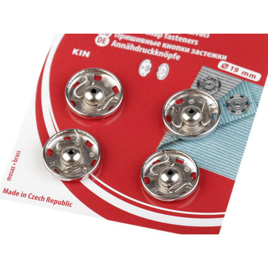 Metal snap fasteners - Nickel (1 Card) Metal snap fasteners - Nickel (1 Card)