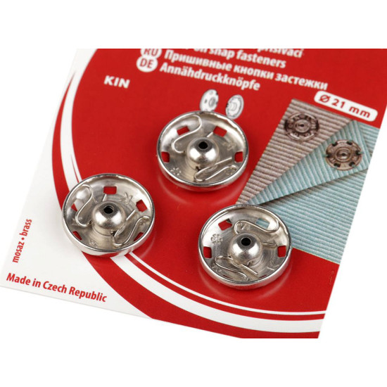 Metal snap fasteners - Nickel (1 Card) Metal snap fasteners - Nickel (1 Card)