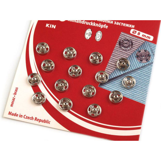 Metal snap fasteners - Nickel (1 Card) Metal snap fasteners - Nickel (1 Card)