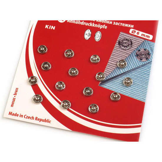 Metal snap fasteners - Nickel (1 Card) Metal snap fasteners - Nickel (1 Card)