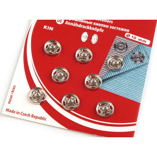 Metal snap fasteners - Nickel (1 Card) Metal snap fasteners - Nickel (1 Card)