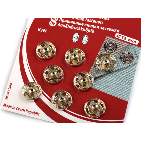 Metal snap fasteners - Nickel (1 Card) Metal snap fasteners - Nickel (1 Card)