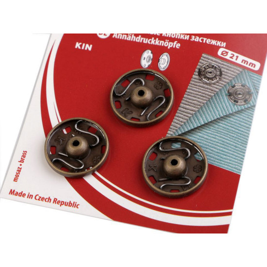 Metal snap fasteners - Nickel (1 Card) Metal snap fasteners - Nickel (1 Card)