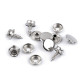 Metal press studs with screw ø15 mm - Nickel (50 Sets) Metal press studs with screw ø15 mm - Nickel (50 Sets)