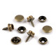 Metal press studs with screw ø15 mm - Nickel (50 Sets) Metal press studs with screw ø15 mm - Nickel (50 Sets)