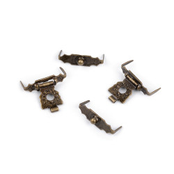 Decorative metal fastening for jewellery boxes - Vintage brass (100 Sets)
