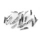 Końcówka / zacisk do okrągłego sznurka, gumki 4x19 mm - Nikiel (1000 Sztuki) Końcówka / zacisk do okrągłego sznurka, gumki 4x19 mm - Nikiel (1000 Sztuki)