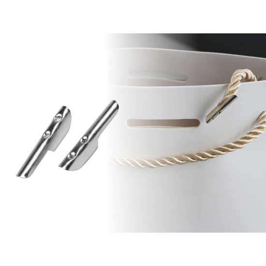 Końcówka / zacisk do okrągłego sznurka, gumki 4x19 mm - Nikiel (1000 Sztuki) Końcówka / zacisk do okrągłego sznurka, gumki 4x19 mm - Nikiel (1000 Sztuki)