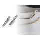 Końcówka / zacisk do okrągłego sznurka, gumki 4x19 mm - Nikiel (1000 Sztuki) Końcówka / zacisk do okrągłego sznurka, gumki 4x19 mm - Nikiel (1000 Sztuki)