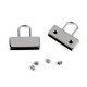 Strap end caps, width 20 mm - Nickel (2 Pieces) Strap end caps, width 20 mm - Nickel (2 Pieces)