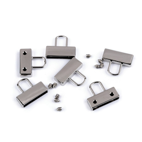 Strap end caps, width 20 mm - Nickel (2 Pieces) Strap end caps, width 20 mm - Nickel (2 Pieces)